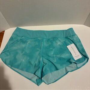 Athleta Green Blue Run With It 3.5” Athletic Athleisure Shorts Size XL NWT